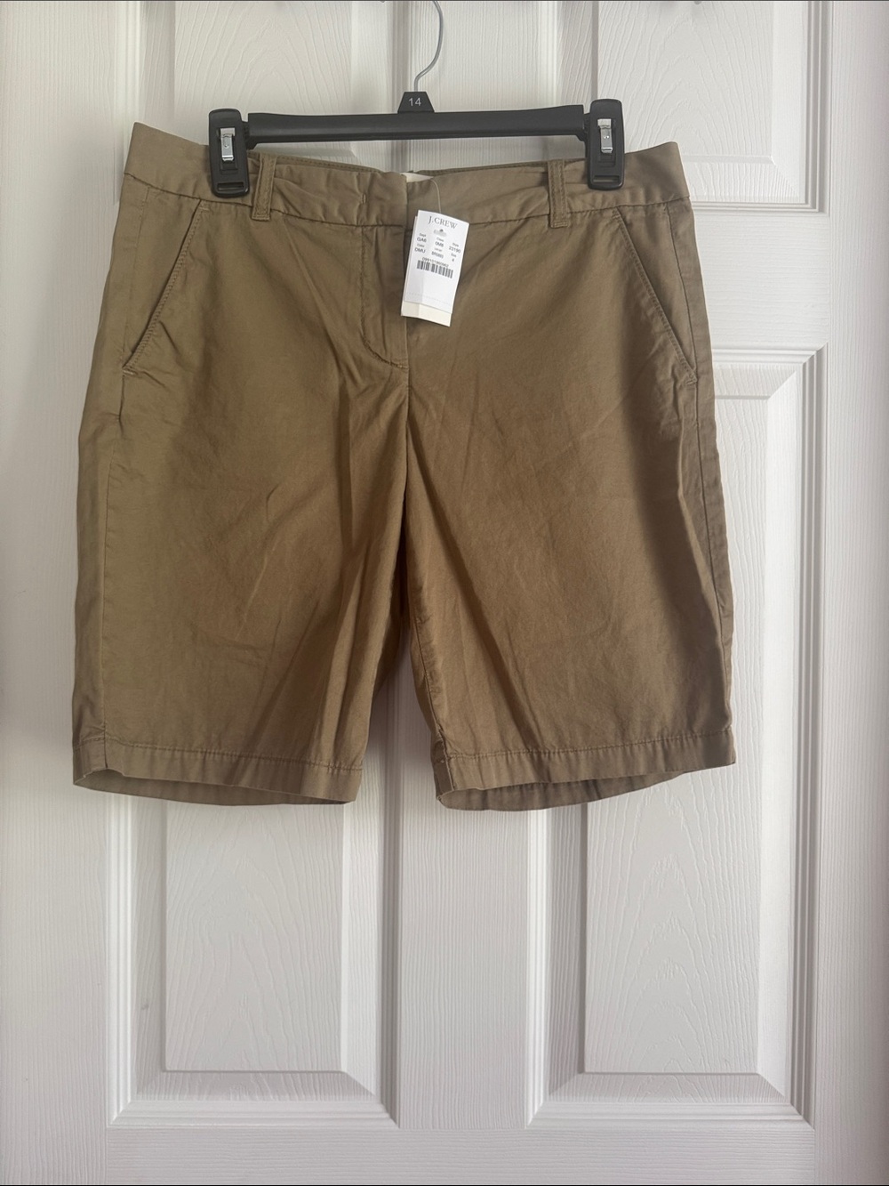 NWT J Crew Women's 100% Cotton Bermuda Shorts - Khaki